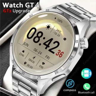 Hommtel GT4 Pro AMOLED Display Smartwatch Silver - Web Store